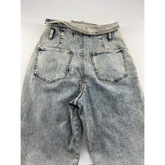 Express Tapered Ankle Jeans Womens Size 6 R Denim Light 80s High Waist Mom Y2k - Picture 7 of 11